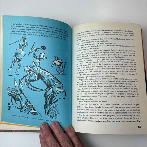 El Quijote Miguel De Cervantes HC Book 1978 Novena Edicion Everest Publishing - Picture 7 of 8